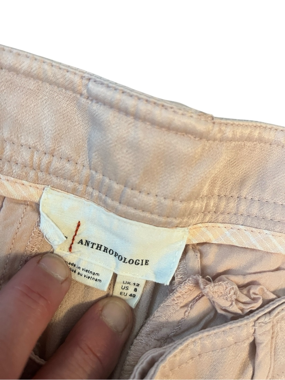 Anthropologie Beach Cargo Pants Orchid Pink Wide-Leg Size Size 8 - Picture 4 of 8